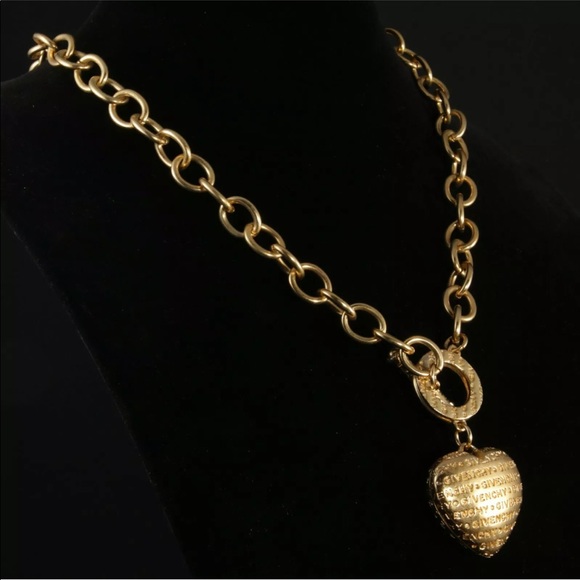 GIVENCHY Gold Puffed Heart Charm Necklace - Picture 2 of 11